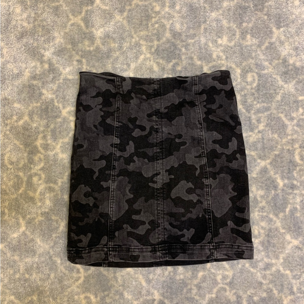 Free people modern femme skirt in black camo